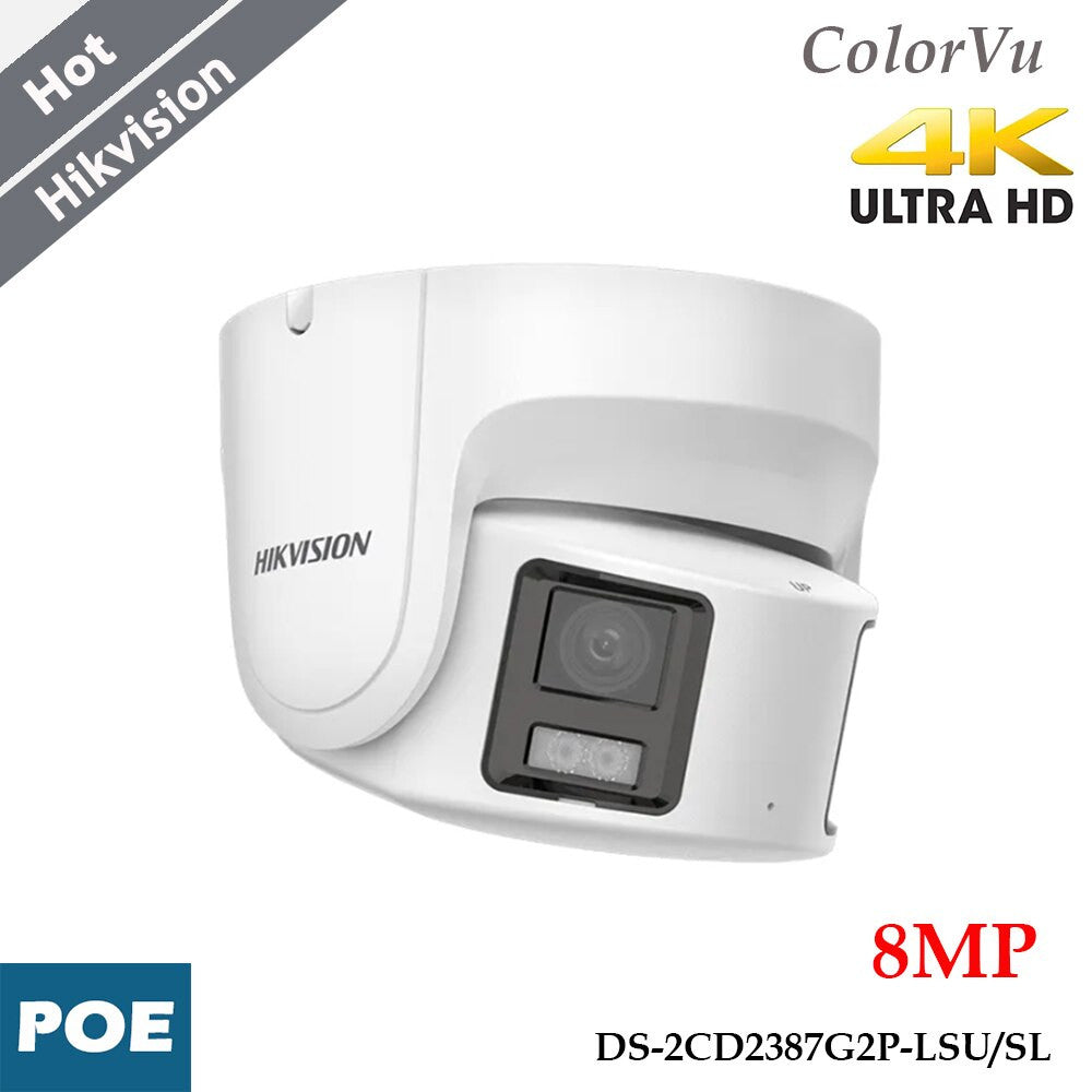 Hikvision DS-2CD2387G2P-LSU/SL 4k 8MP Panoramic ColorVu IP Camera Colorful