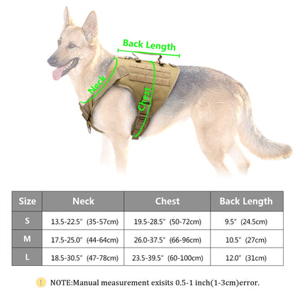 Nylon Tactical Dog Harness, Collar & Leash